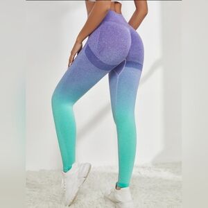 5️⃣ for 2️⃣5️⃣ Ombre Wideband Seamless Butt Lifting Sports Leggings
